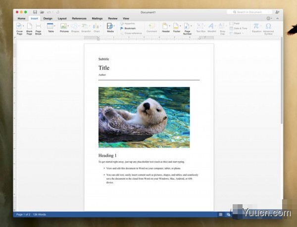 [下载]Office 2016 for Mac新预览版  Word上手体验