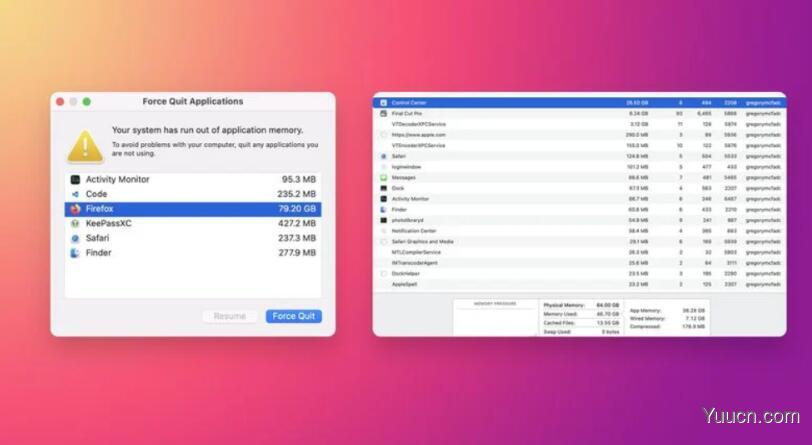 部分苹果 macOS Monterey 用户遇到“内存泄漏”问题，应用后台运行消耗上百 GB 内存