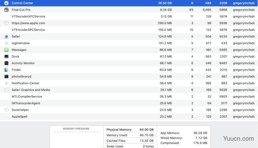 部分苹果 macOS Monterey 用户遇到“内存泄漏”问题，应用后台运行消耗上百 GB 内存