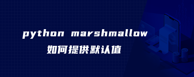 python marshmallow如何提供默认值