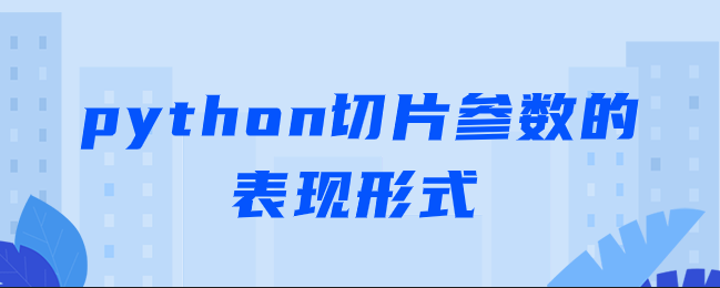 python切片参数的表现形式