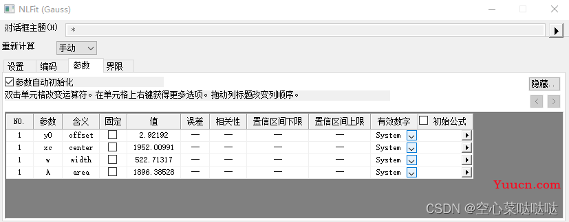 Origin曲线拟合教程