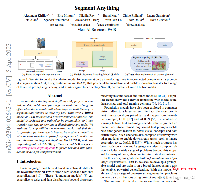 Segment Anything Model (SAM)——卷起来了，那个号称分割一切的CV大模型他来了