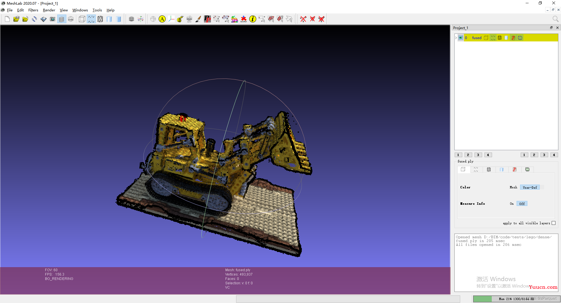 COLMAP利用已知相机内外参重建NeRF的blender模型