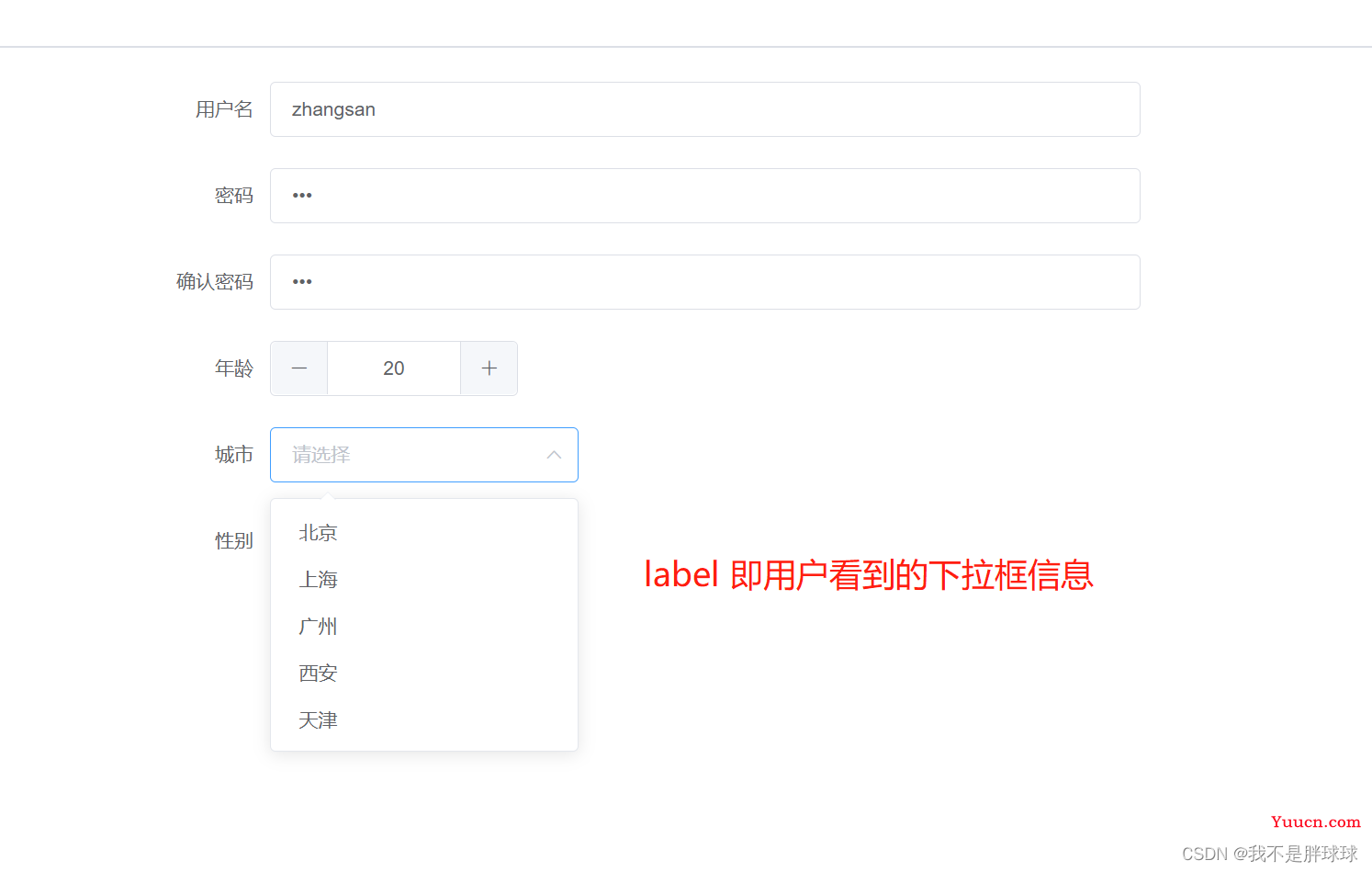 案例说明：vue中Element UI下拉列表el-option中的key、value、label含义各是什么